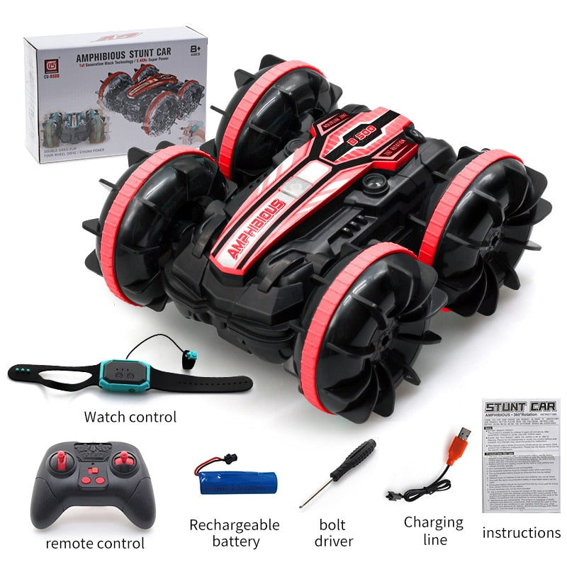 Amphibious RC Car Remote Control Stunt Car Vehicle Double-sided Flip Driving Drift Rc Cars Outdoor Toys for Boys Children's Gift